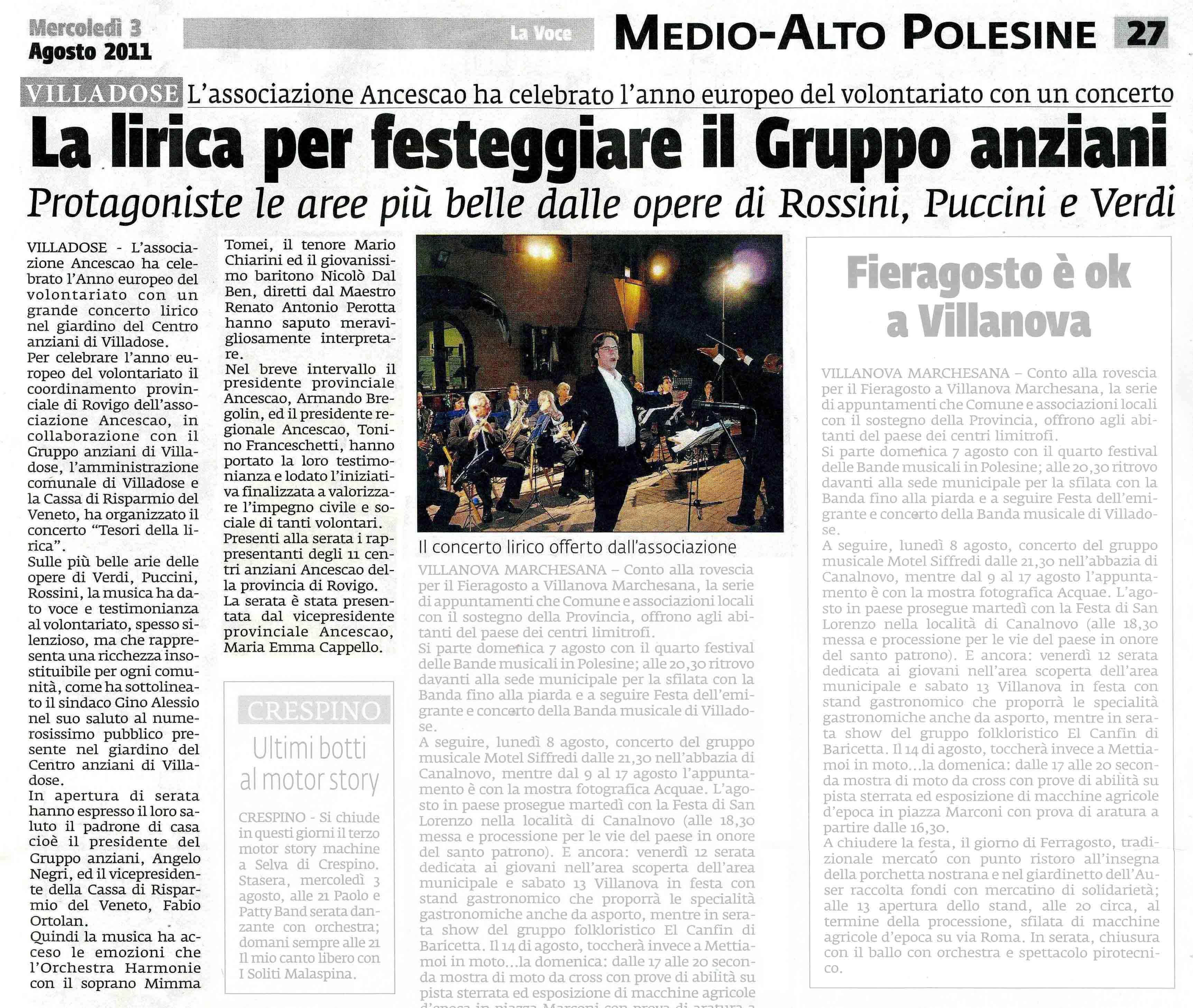 Rassegna stampa: Concerto lirico